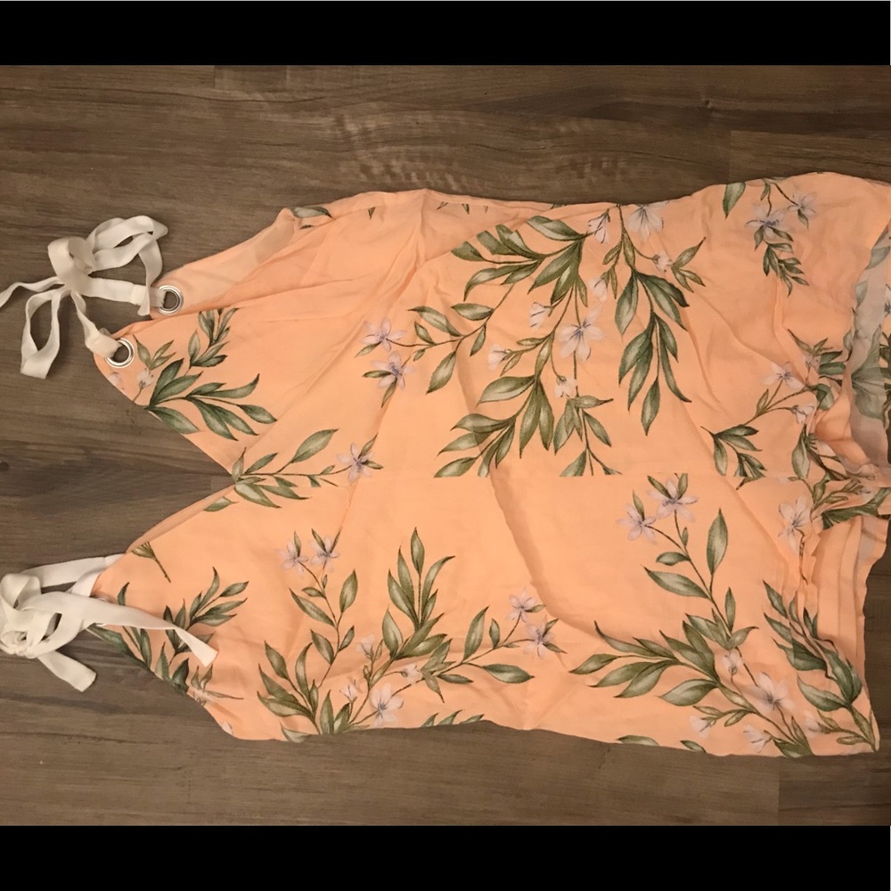 Forever 21 pink tropical romper